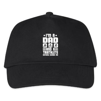 I'm A Dad And A Triathlete Nothing - Kids’ Baseball Cap - black - Front