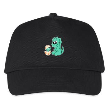 Dinosaurs with Baby Dinosaurs - Kids’ Baseball Cap - black - Front