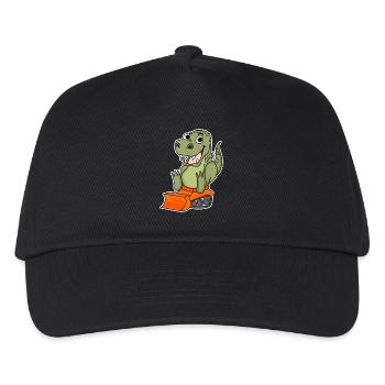 Dino Construction Site Children's Motif - Kids’ Baseball Cap - black - Front
