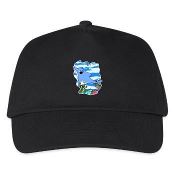 Delfin - Säugetier Meerestier Naturschutz Umwelt - Kinder Basecap - Schwarz - Vorne