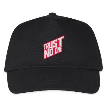 trust no one quote - Kids’ Baseball Cap - black - Front