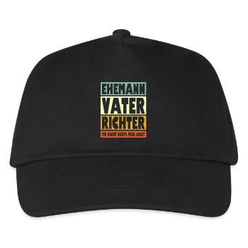 Richter Vater Ehemann Held - Kinder Basecap - Schwarz - Vorne