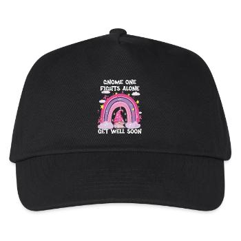 Gnome One Fights Alone Breast Cancer - Kids’ Baseball Cap - black - Front