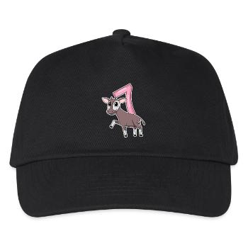 Fille de 7 ans Okapi cadeau de 7ème anniversaire - Casquette de baseball Enfant - noir - Devant