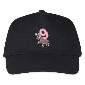 Fille 9 ans Okapi cadeau de 9ème anniversaire - Casquette de baseball Enfant - noir - Devant