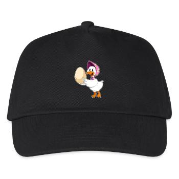 Ente Ei - Kinder Basecap - Schwarz - Vorne