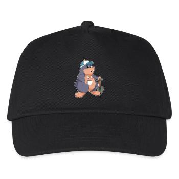 Maulwurf Bergarbeiter Schaufel Bergbau - Kinder Basecap - Schwarz - Vorne