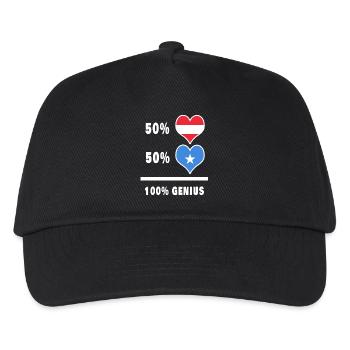 Österreich und Somalia genial / Geschenk - Kinder Basecap - Schwarz - Vorne