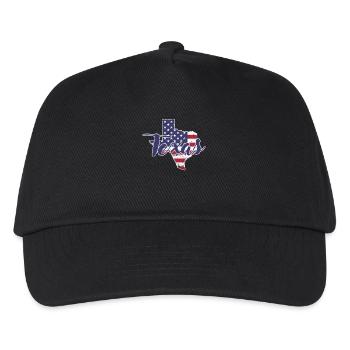 Texas in America Flag Outline Map State - Kids’ Baseball Cap - black - Front
