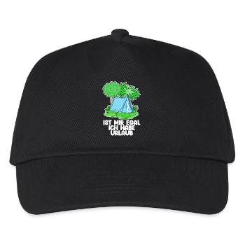 Urlaub - Kinder Basecap - Schwarz - Vorne