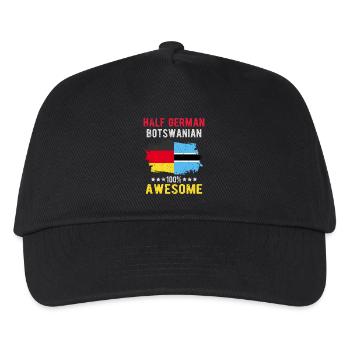 Halb Deutsch Halb Batswana - Kinder Basecap - Schwarz - Vorne