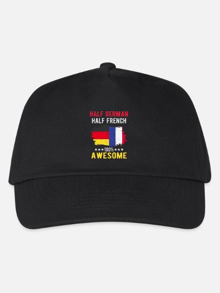 Halb Deutsch Halb Deutsch - Kinder Basecap - Schwarz