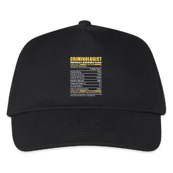 Criminologue Criminologie Informations nutritionnelles - Casquette de baseball Enfant - noir - Devant