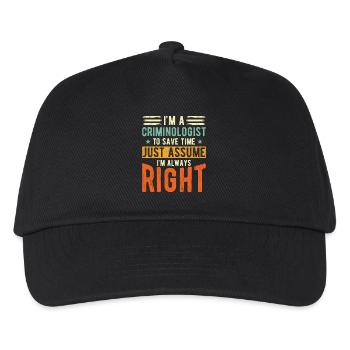 Criminologue Criminologie Informations nutritionnelles - Casquette de baseball Enfant - noir - Devant