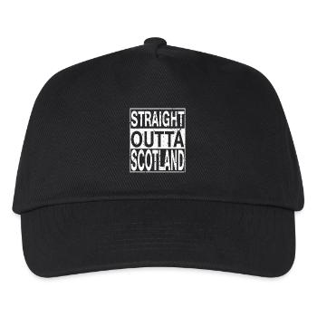Schottland Straight outta Schottland - Kinder Basecap - Schwarz - Vorne