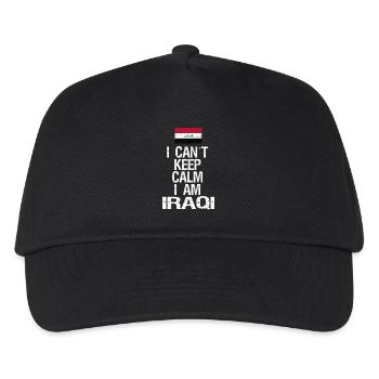 I can not Keep Calm I am Iraki - Kinder Basecap - Schwarz - Vorne
