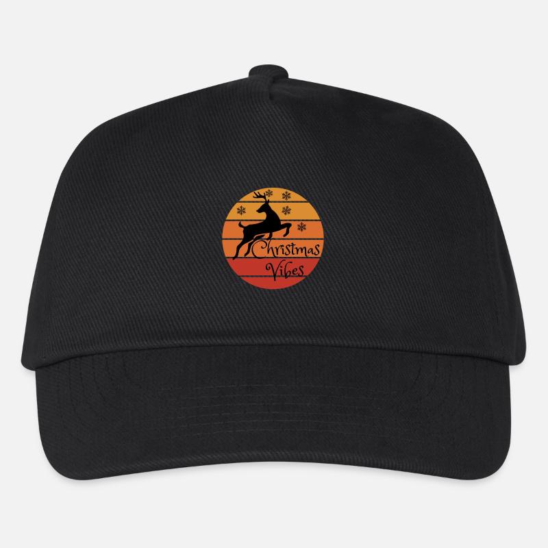 Christmas Vibes - Retro Christmas Vibes - Kinder Basecap - Schwarz