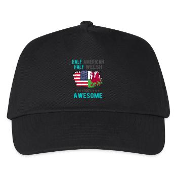 Half American Half Welsh - Kids’ Baseball Cap - black - Front
