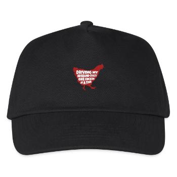 Driving My Husband Crazy One Chicken-backyard - Kids’ Baseball Cap - black - Front