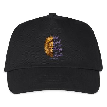 Relevant quote Leo - Kids’ Baseball Cap - black - Front