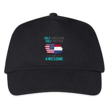 Half American Half Dutch - Kids’ Baseball Cap - black - Front