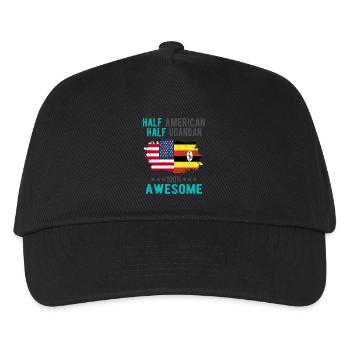 Half American Half Ugandan - Kids’ Baseball Cap - black - Front