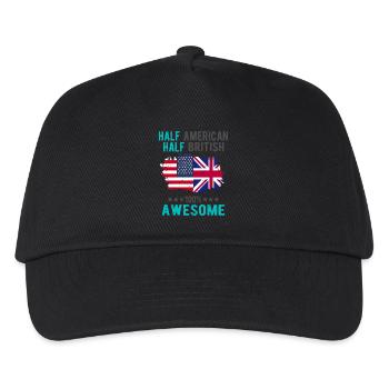 Half American Half British - Kids’ Baseball Cap - black - Front