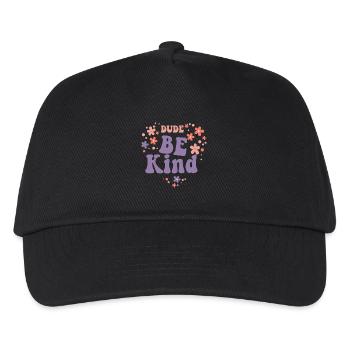 Dude Be Kind No Bullying - Kinder Basecap - Schwarz - Vorne
