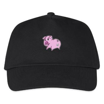 Schwein Arsch - Schwein Hintern - Kinder Basecap - Schwarz - Vorne