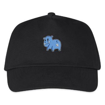 Nilpferd Arsch - Nilpferd Hintern - Kinder Basecap - Schwarz - Vorne