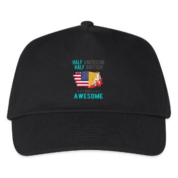 Half American Half British - Kids’ Baseball Cap - black - Front