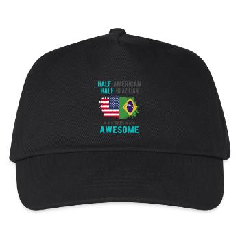Mi-américain, mi-brésilien - Casquette de baseball Enfant - noir - Devant