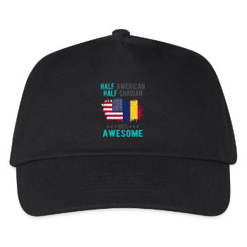 Mi-Américain, mi-Chader - Casquette de baseball Enfant - noir - Devant