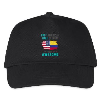 Mi-Américain, mi-Colombien - Casquette de baseball Enfant - noir - Devant