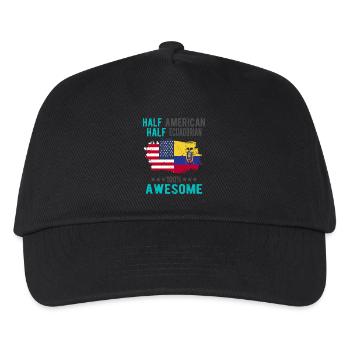 Mi-Américain, mi-Équatorien - Casquette de baseball Enfant - noir - Devant