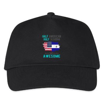 Mi-Américain, mi-Salvadorien - Casquette de baseball Enfant - noir - Devant