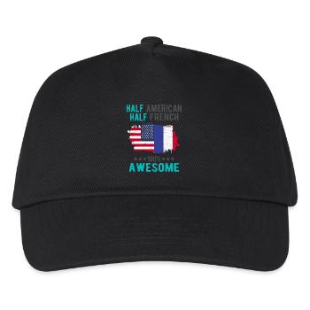 Mi-Américain, mi-Américain - Casquette de baseball Enfant - noir - Devant
