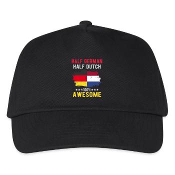 Half German half Dutch - Kids’ Baseball Cap - black - Front
