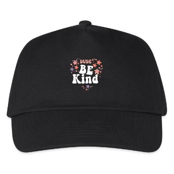 Dude Be Kind No Bullying - Kinder Basecap - Schwarz - Vorne