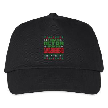Schauspieler Weihnachten Spruch - Kinder Basecap - Schwarz - Vorne