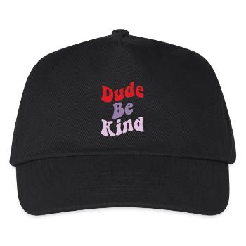 Dude Be Kind No Bullying - Kinder Basecap - Schwarz - Vorne
