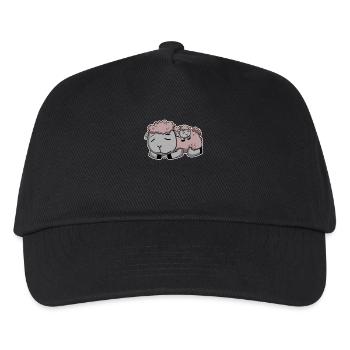 Sheep with baby Sheep - Kids’ Baseball Cap - black - Front