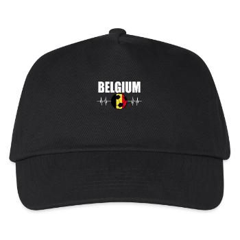 Belgien Fußball - Kinder Basecap - Schwarz - Vorne