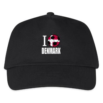 Dänemark Fußball - Kinder Basecap - Schwarz - Vorne