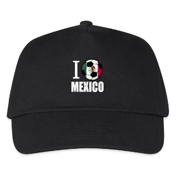 Mexiko Fußball - Kinder Basecap - Schwarz - Vorne