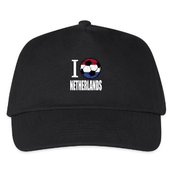 Niederlande Fußball - Kinder Basecap - Schwarz - Vorne