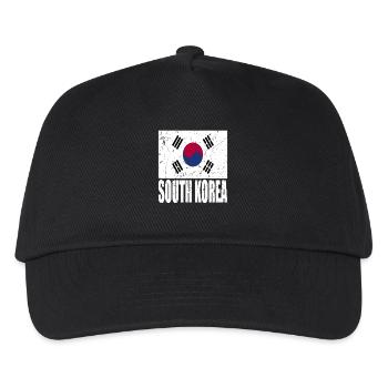 South Korea Flag - Kids’ Baseball Cap - black - Front