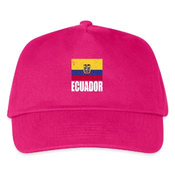 Drapeau de l’Équateur - Casquette de baseball Enfant - fuchsia - Devant