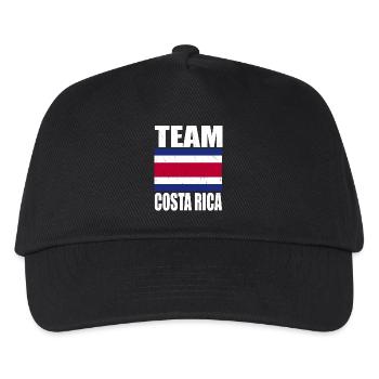 Team Costa Rica Fußball - Kinder Basecap - Schwarz - Vorne