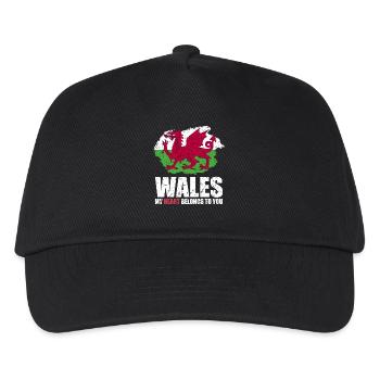 Wales Flag - Kids’ Baseball Cap - black - Front